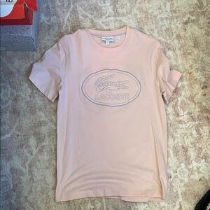 Lacoste Light Pink Tee with Logo